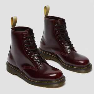 Doc Marten vegan 1460 lace up boots red